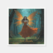 Enchanted Autumn Fairy Thanksgiving Fantasy Art Servet (Voorkant)