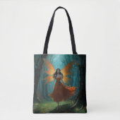 Enchanted Autumn Fairy Thanksgiving Fantasy Art Tote Bag (Voorkant)