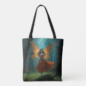 Enchanted Autumn Fairy Thanksgiving Fantasy Art Tote Bag (Achterkant)