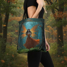 Enchanted Autumn Fairy Thanksgiving Fantasy Art Tote Bag