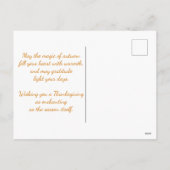 Enchanted Autumn Fairy Thanksgiving Greeting Feestdagenkaart (Achterkant)