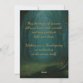 Enchanted Autumn Fairy Thanksgiving Greeting Feestdagenkaart (Achterkant)