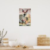 Enchanted Autumn Fairy Unicorn Art Poster (Keuken)