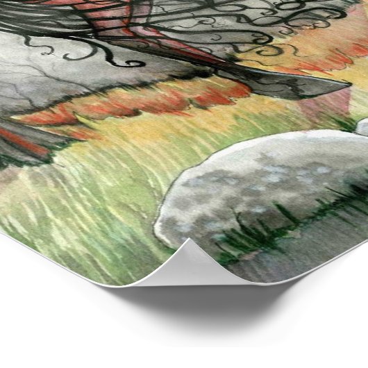 Enchanted Autumn Fairy Unicorn Art Poster (Hoek)