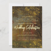 Enchanted Autumn Wedding Invitation | Melklichten Kaart (Voorkant)