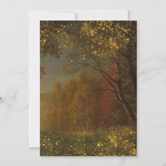 Enchanted Autumn Wedding Invitation | Melklichten Kaart (Achterkant)