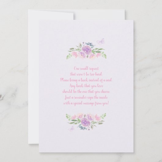 Enchanted Baby shower Invitation Kaart (Achterkant)