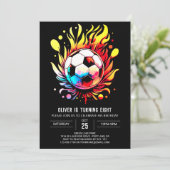 Enchanted Ball Waterverf Voetbal Verjaardag Kaart (Staand voorkant)