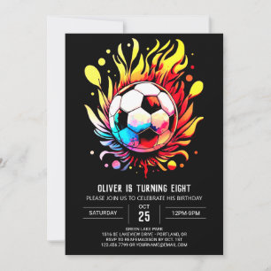 Enchanted Ball Waterverf Voetbal Verjaardag Kaart