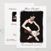 Enchanted Ballerina Dance Overweging Uitnodiging (Voorkant / Achterkant)