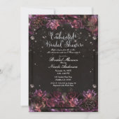 Enchanted Berry Rozen Dark Floral Garden Bridal Kaart (Voorkant)