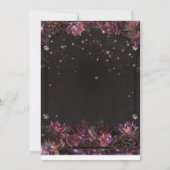 Enchanted Berry Rozen Dark Floral Quinceañera Kaart (Achterkant)