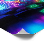 Enchanted Bioluminescent Tropical Neon Forest Poster (Hoek)