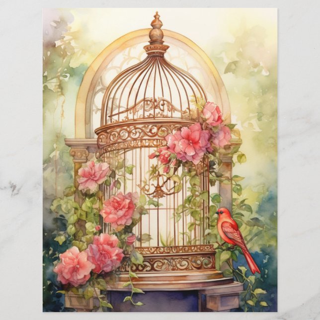 Enchanted Bird Sanctuary Scrapbook Papier (Voorkant)