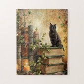 Enchanted Black Cat Library Legpuzzel (Verticaal)
