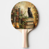 Enchanted Black Cat Library Tafeltennisbatje (Voorkant)