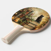 Enchanted Black Cat Library Tafeltennisbatje (Voorkant Gekanteld)