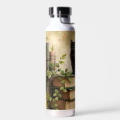 Enchanted Black Cat Library Waterfles (Links)