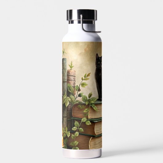 Enchanted Black Cat Library Waterfles (Links)