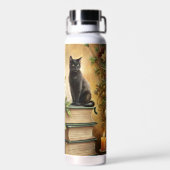 Enchanted Black Cat Library Waterfles (Achterkant)