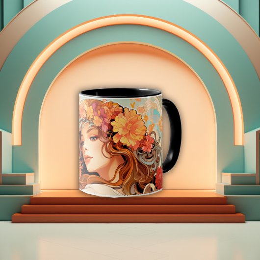 Enchanted Bloom Art Nouveau Woman Mok