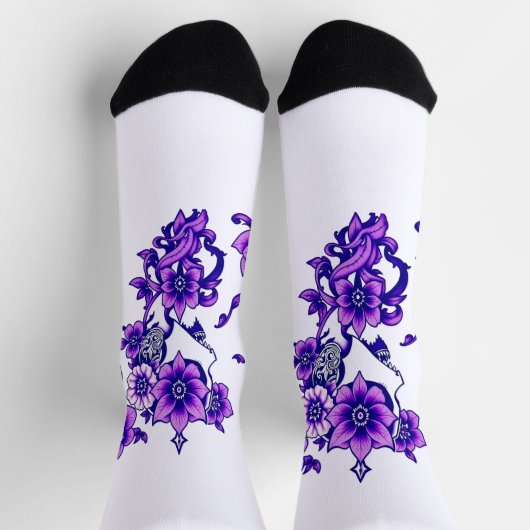 Enchanted Bloom – Mystieke Bloemenschedel Sokken (Top)
