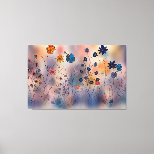 Enchanted Blooming Meadow Canvas Afdruk (Voorkant)