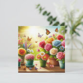 Enchanted Blooms Floral Flat Kaart (Staand voorkant)