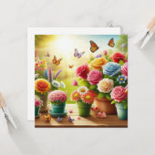 Enchanted Blooms Floral Flat Kaart (Voorkant / Achterkant in situ)