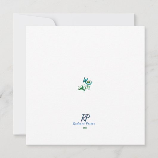 Enchanted Blooms Floral Flat Kaart (Achterkant)