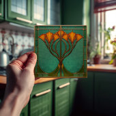 Enchanted Blossom Glas in lood Tegeltje