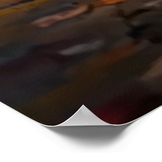 Enchanted Blossom Path - Mystiek Bloemenlandschap Poster (Hoek)