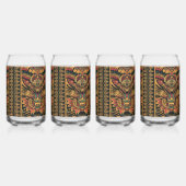 Enchanted Blue "Aztec Dream" 473ml Drinkware Set Blikvorm Glas (Links)