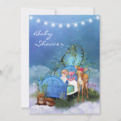 Enchanted Blue Baby shower Invitation Kaart (Voorkant)