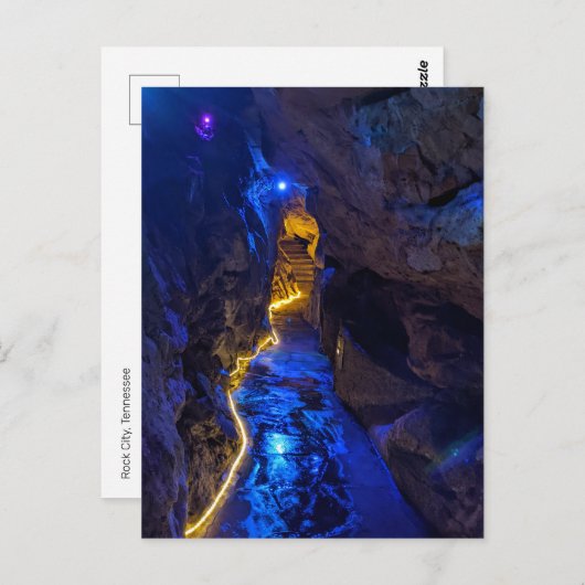 Enchanted Blue Cave Path, Rock City Briefkaart (Voorkant / Achterkant)