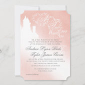 Enchanted Blush Pink Story Boek Huwelijksuitnodigi Kaart (Voorkant)