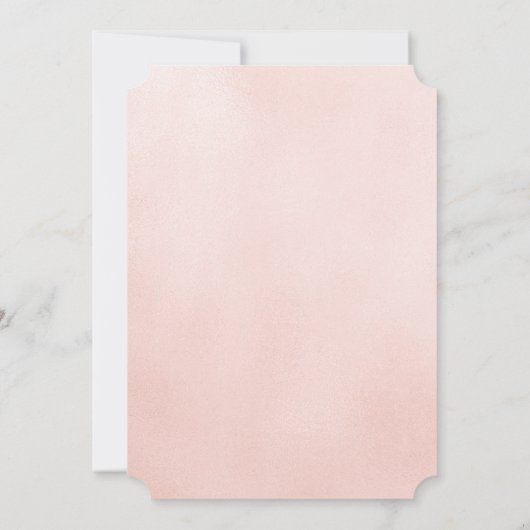 Enchanted Blush Pink Story Boek Huwelijksuitnodigi Kaart (Achterkant)