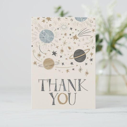 Enchanted Boho Cosmic Celestial Bedankkaart (Staand voorkant)