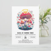 Enchanted Boho Digital Mushroom Verjaardag Kaart (Staand voorkant)