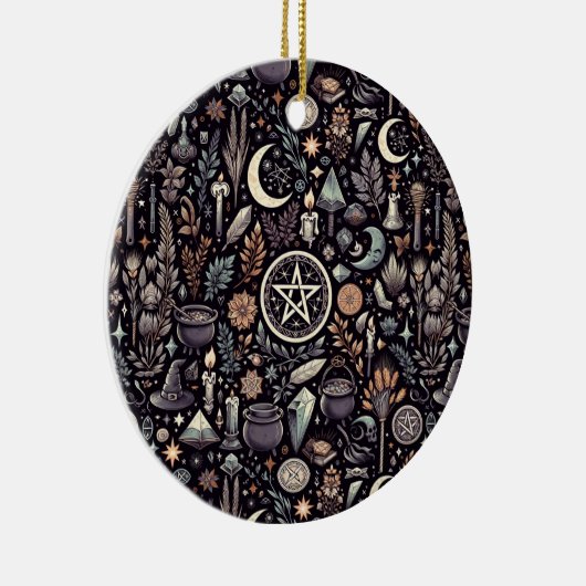 Enchanted Botanica: Magische kruiden & hekserij Keramisch Ornament (Rechts)
