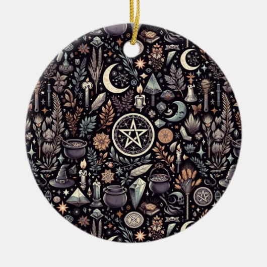 Enchanted Botanica: Magische kruiden & hekserij Keramisch Ornament (Voorkant)