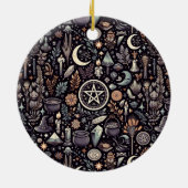 Enchanted Botanica: Magische kruiden & hekserij Keramisch Ornament (Achterkant)
