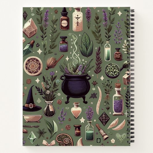 Enchanted Botanica: Magische kruiden & hekserij Notitieboek (Achterkant)