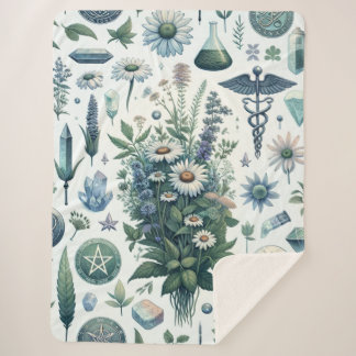 Enchanted Botanica: Magische kruiden & hekserij Sherpa Deken