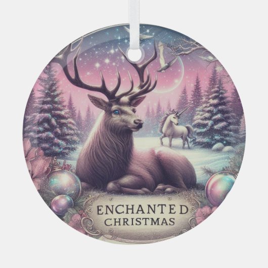 Enchanted Buck Ornament Christmas personaliseren (Voorkant)