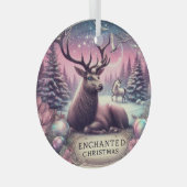 Enchanted Buck Ornament Christmas personaliseren (Voorkant Rechts)