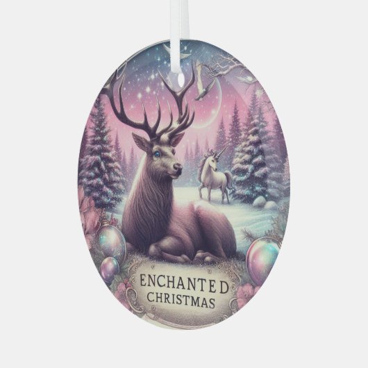 Enchanted Buck Ornament Christmas personaliseren (Voorkant links)
