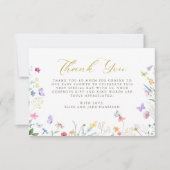 Enchanted Butterflies Bloemen Boeken voor Baby Bedankkaart (Voorkant)