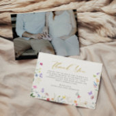 Enchanted Butterflies Bloemen Boeken voor Baby Bedankkaart