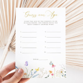 Enchanted Butterflies Floral Guess Our Age Kaart